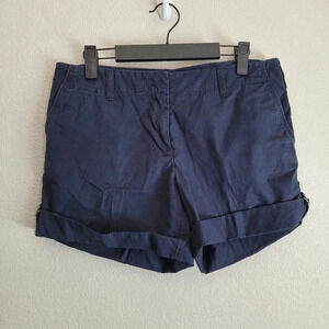 J CREW Womens City Fit Chino Shorts Size 4 Blue 100% Cotton Classic Twill